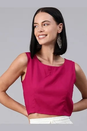 Jaipur Round Neck Crop Top