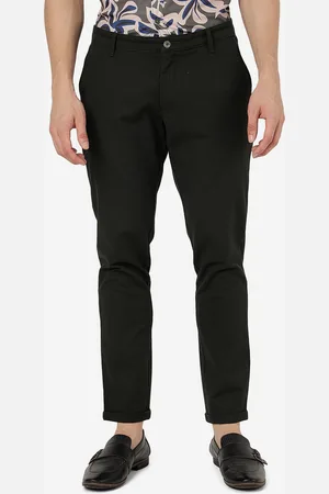 Greenfibre Men Slim Fit Mid Rise Pure Cotton Trousers