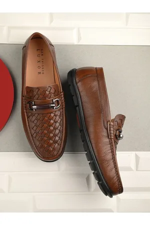 San Frissco Men Textured Genuine Leather Loafers