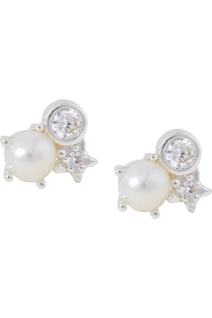 Accessorize London Women Sterling Silver Plated Cluster Stud Earrings
