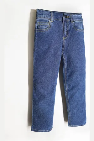 Cherry Crumble Boys Blue Solid Regular Fit Jeans