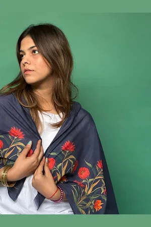BUTA BUTI Floral Printed Pure Cotton Stole