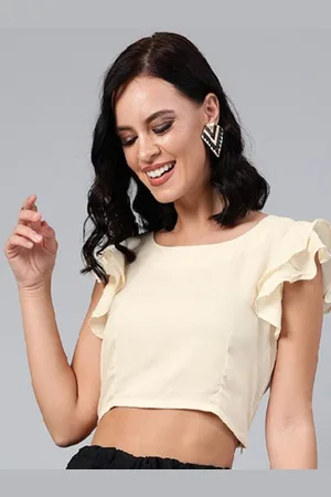 Jaipur Round Neck Crop Top