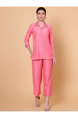 Bani Women Embellished Detailed Shirt Collar Tunic With Trousers