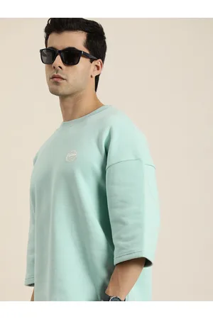 Difference of Opinion Men Oversized Fleece Sweatshirt with Applique Detail