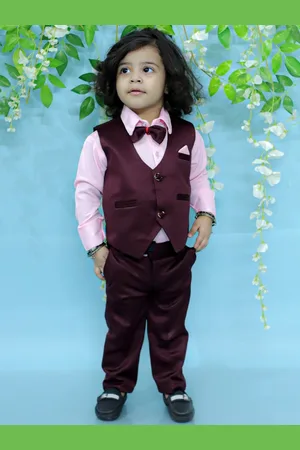 BownBee Boys Single-Breasted Four-Pieces Party Suit