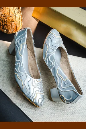 Nidhi Rathi Embellished Block Heel Pumps