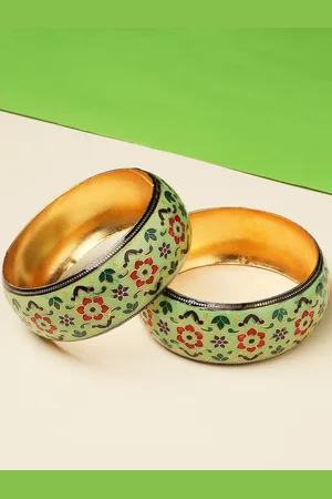 OOMPH Set of 2 Meenakari Bangles