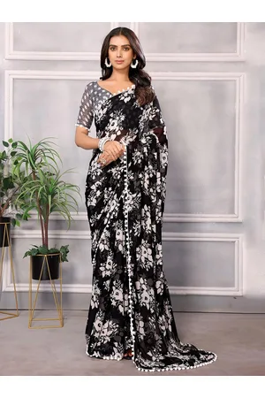 Beautiful pure chiffon floral... - Rajputi Stuffs - Sarees | Facebook