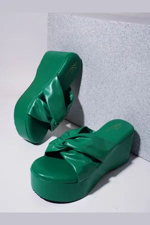 THE WHITE POLE Open Toe Platform Heels