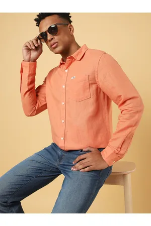 Wrangler Men Opaque Cotton Linen Casual Shirt