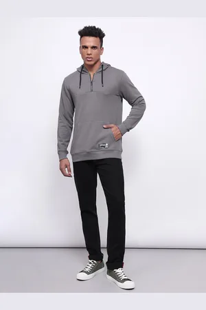 Lee Hooded Cotton Half Zipper Pullover