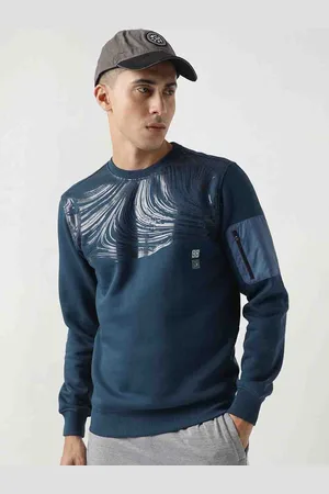 Wildcraft Men Teal Printed Sweatshirt