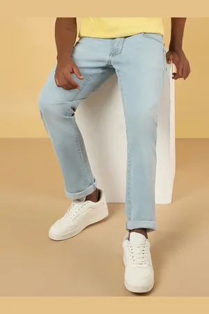 Wrangler Men Millard Straight Fit Low Distress Light Fade Stretchable Jeans