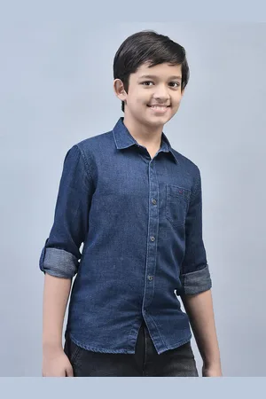 Crimsoune Club Boys Classic Slim Fit Pure Cotton Casual Shirt