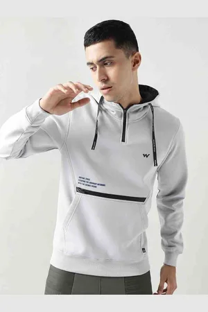 Wildcraft Men Grey Hooded Sweatshirt