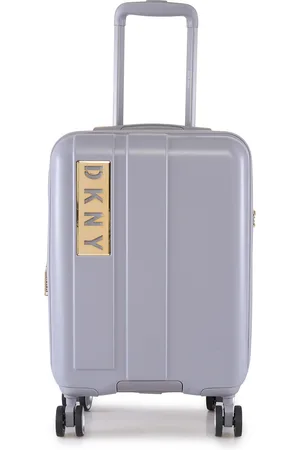 DKNY CITY BLOCK Range White Silver & 20" Cabin Hard Trolley Bag
