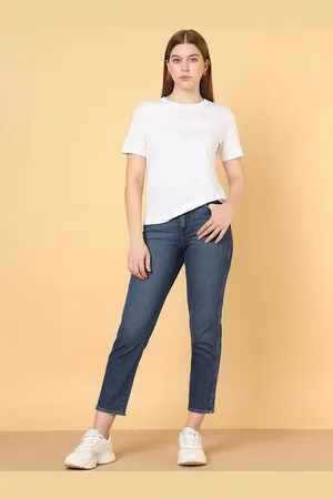 Wrangler Women Tapered Fit High-Rise Stretchable Jeans