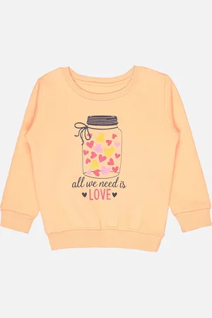 BodyCare Girls Graphic Printed Pullover Fleece Sweatshirt