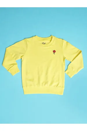 HOOP Girls Round Neck Cotton Pullover Sweatshirt