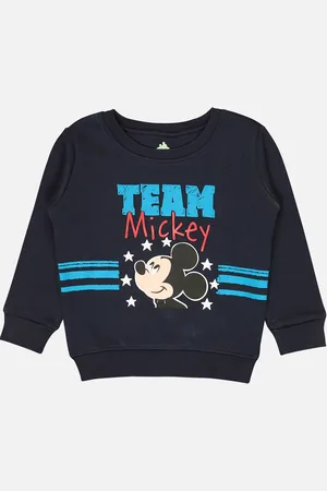BodyCare Infant Boys Mickey & Friends Printed Round Neck Fleece Sweatshirt
