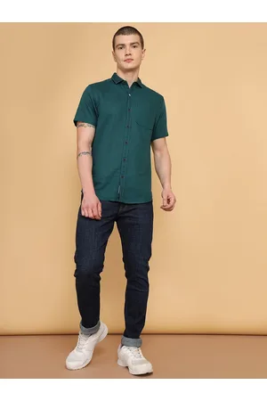 Wrangler Men Green Opaque Casual Shirt