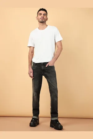 Wrangler Men Mid Rise Skanders Slim Fit Clean Look Heavy Fade Stretchable Jeans