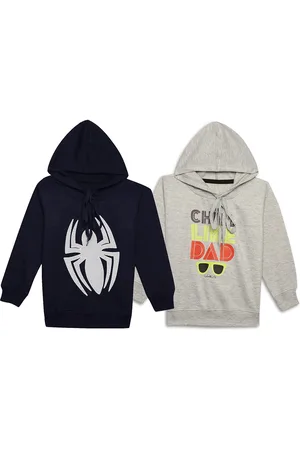 VIMAL JONNEY Kids Pack of 2 Printed Hooded Fleece Pullover Sweatshirt