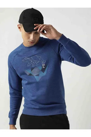 Wildcraft Men Blue Printed Sweatshirt