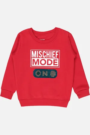 BodyCare Infant Boys Typography Printed Fleece Sweatshirt