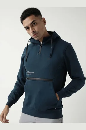Wildcraft Men Teal Hooded Sweatshirt