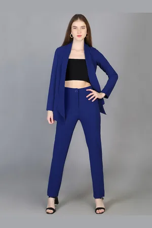 Chemistry Shawl Collar Crop Top With Flared Trouser & Shrug Co-Ords