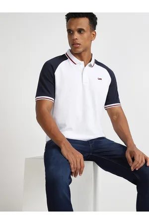 Lee Men Polo Collar Slim Fit Cotton T-shirt