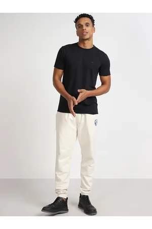 Lee Men Solid Cotton Low-Rise Joggers