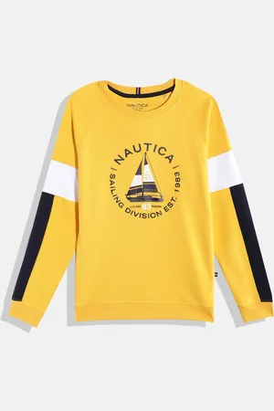Nautica Boys Typography Printed Round Neck Sweatshirt