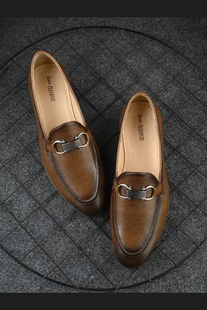 San Frissco Men Textured Formal Slip-On Shoes