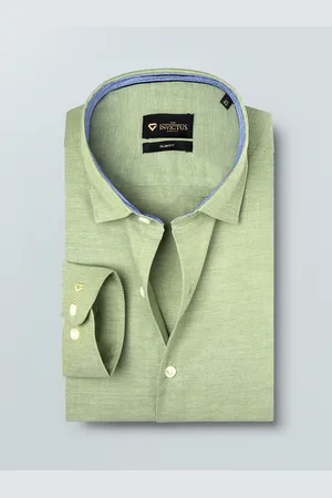 Invictus Men Green Slim Fit Formal Shirt