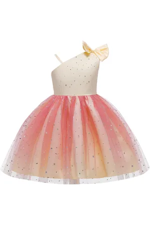 Stylecast Girls Pink Colourblocked Fit & Flare Maxi Dress