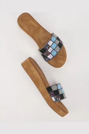 THE WHITE POLE Embellished Suede Platform Party Heels