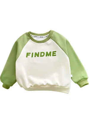 Stylecast Girls Green Typography Printed Cotton Pullover