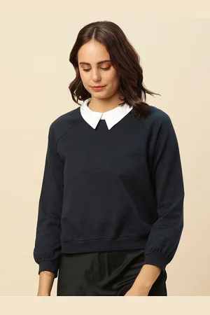 Chemistry Collared Look French Terry Raglan Sweatshirt