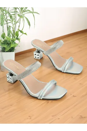 madam glorious Embellished Party Block Heels