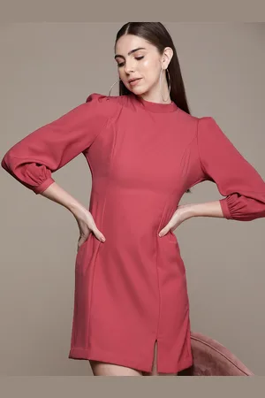 French Connection Cuffed Sleeves Sheath Mini Dress