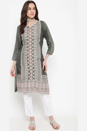 BE INDI Geometric Printed Straight Kurta