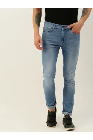 Invictus Men Blue Regular Fit Mid-Rise Clean Look Stretchable Jeans