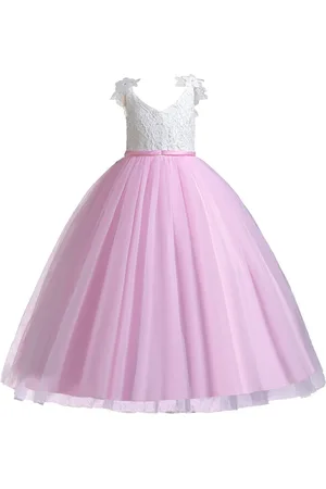 Stylecast Girls Pink Self Design Maxi Dress