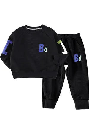Stylecast Boys Black Printed T-shirt With Pyjamas
