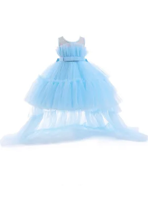 Stylecast Girls Self Design Strapless Net Balloon Maxi Dress