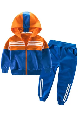 Stylecast Boys Hooded Colourblocked Pure Cotton Coat with Pyjamas