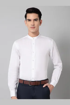 CANTABIL Comfort Band Collar Cotton Casual Shirt